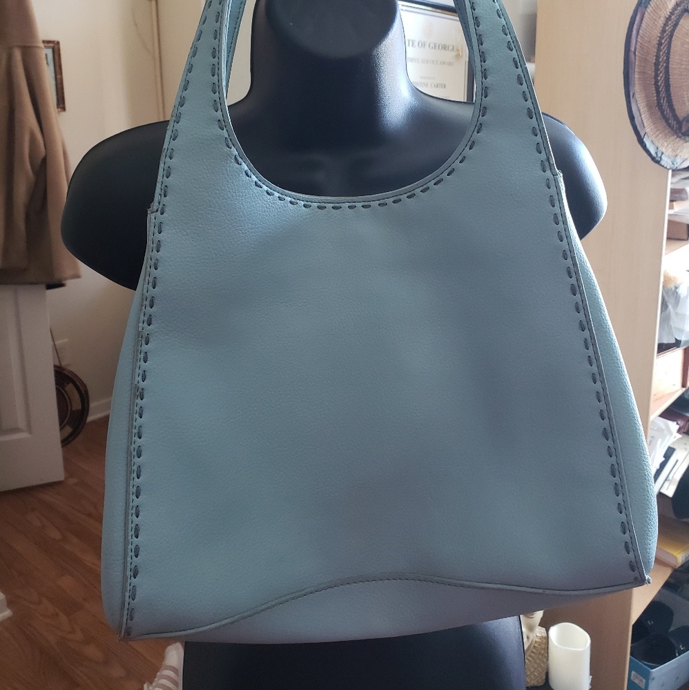 Blue Leather Purse